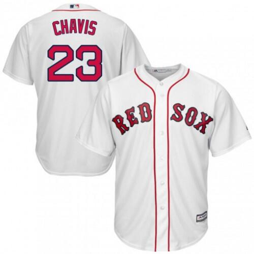 Men's Boston Red Sox #23 Michael Chavis White 2019 Gold Program Cool Base Stitched MLB Jersey